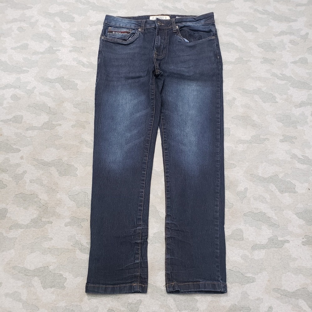 Jeanius Jeans Womens 32x30 Blue‎ Skinny Pockets Dark Wash